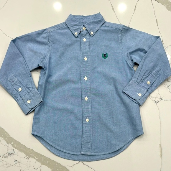 Youth boys Chaps blue Dress shirt / button up size 5 - Picture 1 of 3